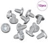 vidaXL Z&aacute;mkov&eacute; skrutky 12 pcs Strieborn&aacute; M4 x 5 mm Železo