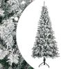 vidaXL Umel&yacute; vianočn&yacute; stromček 120 cm PVC a oceľ Zelen&aacute; a biela