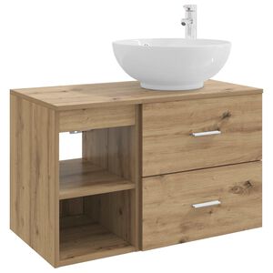 vidaXL Sada k&uacute;peľňov&eacute;ho n&aacute;bytku 2 ks Dub artisan Kompozitn&eacute; drevo