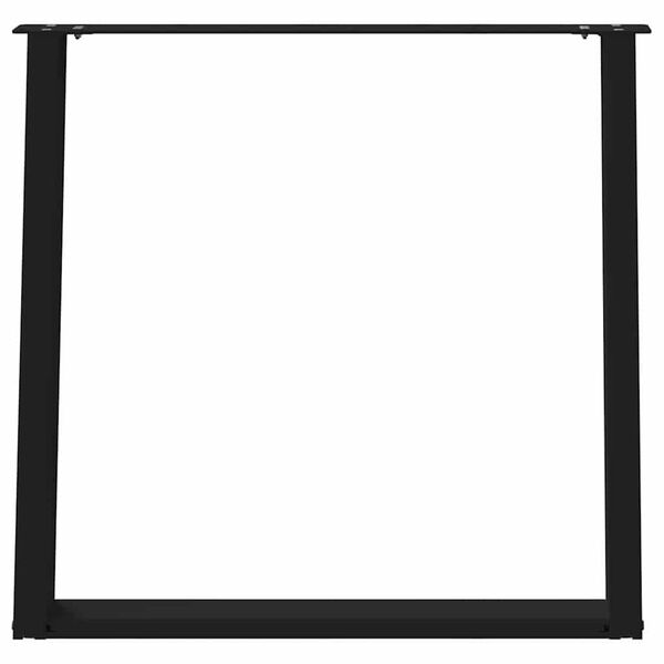 vidaXL Nohy k jedálenskému stolu v tvare U, 2 ks, čierne, 80 x (72-73) cm, oceľové