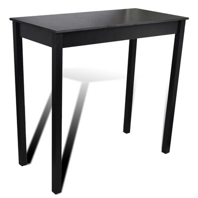 Barový stôl s 2 barovými stoličkami, čierny