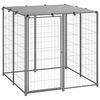 vidaXL Koterec pre psa strieborn&yacute; 110x110x110 cm oceľ