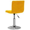 vidaXL Otočn&eacute; jed&aacute;lensk&eacute; stoličky 2 ks horčicovo-žlt&eacute; zamatov&eacute;