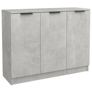 vidaXL Komoda bet&oacute;nov&aacute; siv&aacute; 90,5x30x70 cm spracovan&eacute; drevo