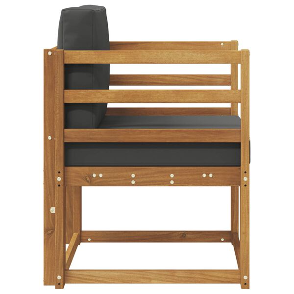 vidaXL Vonkaj&scaron;ia pohovka Mas&iacute;vne ak&aacute;ciov&eacute; drevo a polyester Pr&iacute;rodn&aacute;