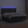 vidaXL Boxspring posteľ s matracom a LED čierna 160x200 cm umel&aacute; koža