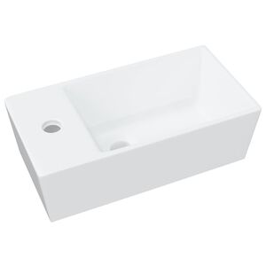 vidaXL Um&yacute;vadlo biele 48x25x15 cm keramick&eacute;