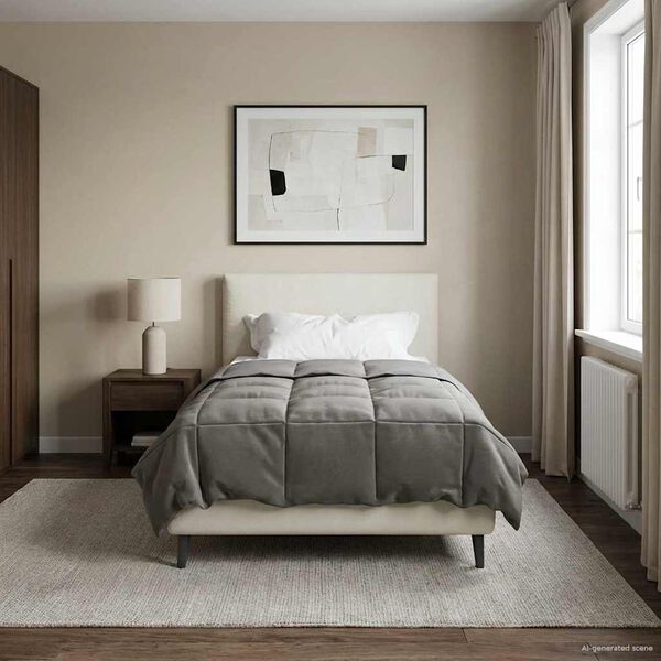 vidaXL Prikr&yacute;vka na cel&yacute; rok Svetlosiv&aacute; 155 x 200 cm Mikrovl&aacute;kno