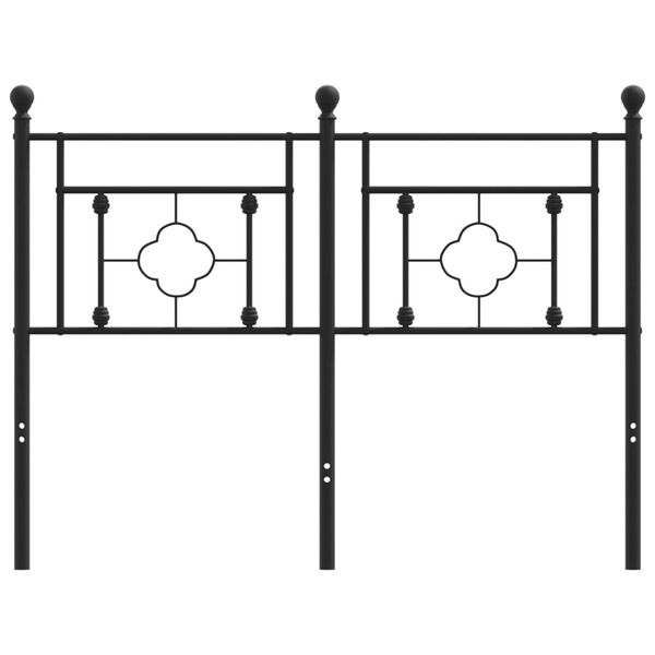 vidaXL Kovové čelo postele čierne 120 cm