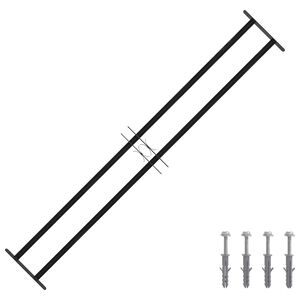 vidaXL Mriežka okna Čierna 176 x 30 cm