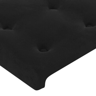 vidaXL Čelo postele so záhybmi čierne 83x16x118/128 cm zamat