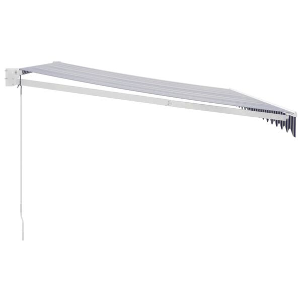 vidaXL Zaťahovacia mark&iacute;za modr&aacute; a biela 4x3 m l&aacute;tka a hlin&iacute;k