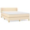 vidaXL Boxspring posteľ s matracom kr&eacute;mov&yacute; 140x190 cm l&aacute;tka