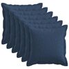 vidaXL Poťah na podložku 6 pcs HOUTEN Modr&aacute; 45 x 45 cm Falo&scaron;n&yacute; ľan