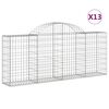 vidaXL Obl&uacute;kov&eacute; gabionov&eacute; ko&scaron;e 13ks 200x30x80/100cm pozinkovan&eacute; železo