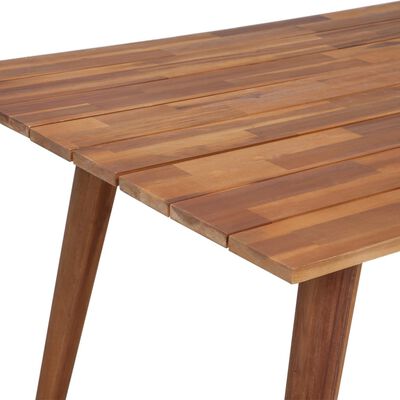 vidaXL Jedálenský stôl z masívneho akáciového dreva, hnedý