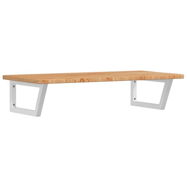 vidaXL Polica pod um&yacute;vadlo, n&aacute;stenn&aacute;, oceľ a dubov&yacute; mas&iacute;v