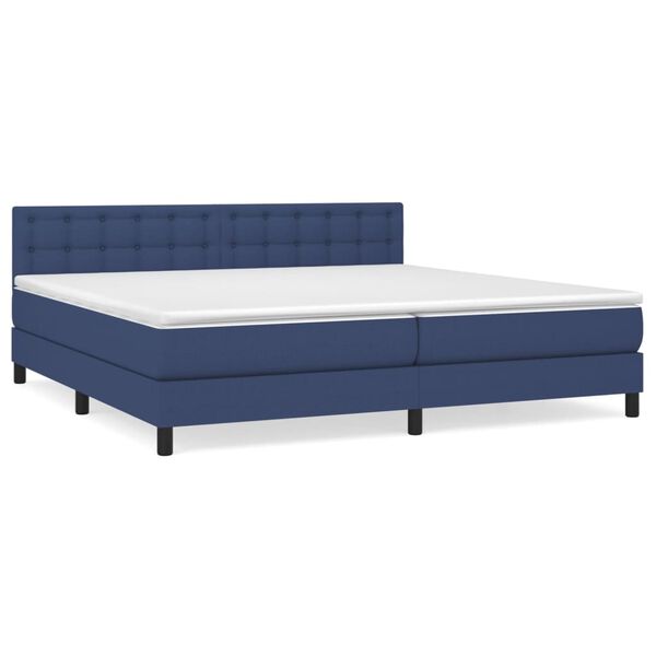 vidaXL Boxspring posteľ s matracom modr&aacute; 200x200 cm l&aacute;tka