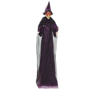 vidaXL Visiaca Halloween hovoriaca čarodejnica Fialov&aacute; 216 x 125 cm