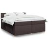 vidaXL Boxspring posteľ s matracom tmavohned&aacute; 200x200 cm l&aacute;tka