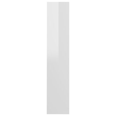 vidaXL Nástenný botník lesklý biely 60x18x90 cm drevotrieska