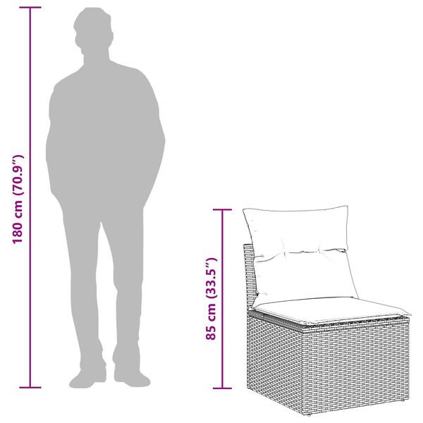 vidaXL Z&aacute;hradn&yacute; jed&aacute;lensk&yacute; set s vank&uacute;&scaron;om 10 pcs Čierna a Hned&aacute;