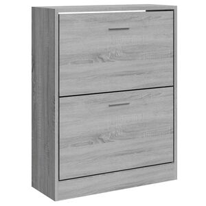 vidaXL Botn&iacute;k Siv&yacute; dub sonoma 63x24x81 cm spracovan&eacute; drevo