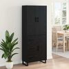 vidaXL Highboard so z&aacute;suvkou 2 pcs Čierny dub 69,5 x 34 x 180 cm