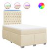 vidaXL Boxspring posteľ s matracom kr&eacute;mov&aacute; 120x190 cm l&aacute;tka