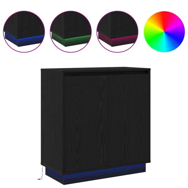 vidaXL Reg&aacute;l s poličkou Čierny dub 71 x 34.5 x 75 cm Kompozitn&eacute; drevo