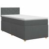 vidaXL Posteľ boxspring s matracom Tmavosiv&aacute; 90 x 190 cm L&aacute;tka