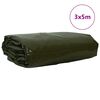 vidaXL Tarpaulin 650g / m² Olivová zelená 3 x 5 m Plátno s PVC povrchom