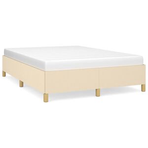vidaXL Posteľ bez matraca kr&eacute;mov&aacute; 140x190 cm l&aacute;tka