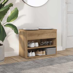 vidaXL Lavica na top&aacute;nky dub artisan 60x30x45 cm kompozitn&eacute; drevo