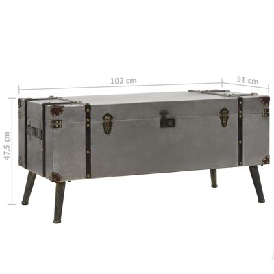 vidaXL Konferenčný stolík, MDF a hliník, 102x51x47,5 cm