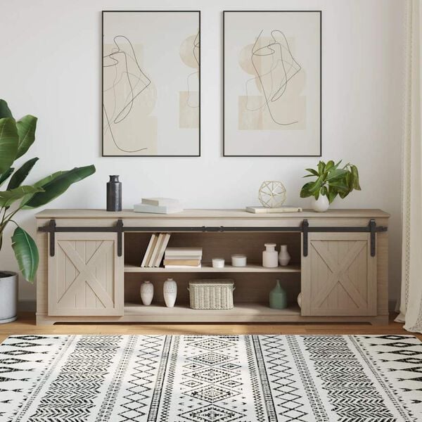 vidaXL Kovanie na posuvn&eacute; dvere skrinky 200 cm uhl&iacute;kov&aacute; oceľ