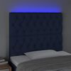 vidaXL Čelo postele s LED modr&eacute; 100x7x118/128 cm l&aacute;tka