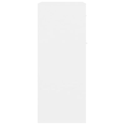 vidaXL Komoda, biela 60x30x75 cm, kompozitné drevo