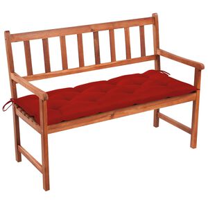 vidaXL Z&aacute;hradn&aacute; lavička s podložkou 120 cm ak&aacute;ciov&yacute; mas&iacute;v