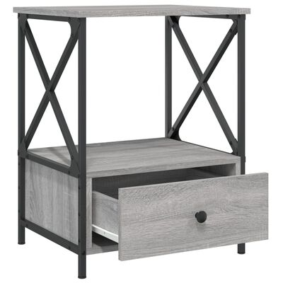 vidaXL Nočný stolík sivý sonoma 50x41x65 cm kompozitné drevo