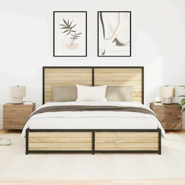 vidaXL Nočn&yacute; stol&iacute;k so z&aacute;suvkou 2 pcs Remeseln&yacute; dub 50 x 39 x 41 cm