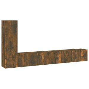 vidaXL 3-dielna s&uacute;prava TV skriniek dymov&yacute; dub spracovan&eacute; drevo