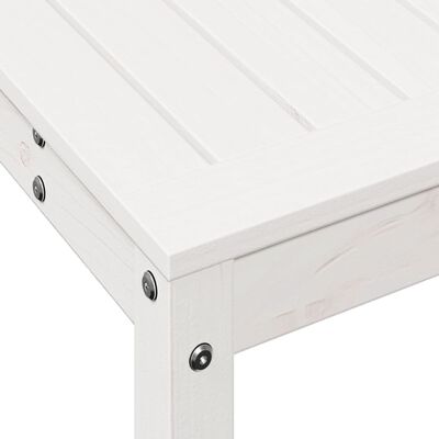 vidaXL Stôl na presádzanie s policou biely 82,5x35x75 cm borovica