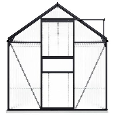 vidaXL Hliníkový skleník s podkladovým rámom, antracitový 9,31 m²