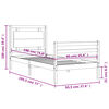 vidaXL R&aacute;m postele s čelom medovohned&yacute; jednol&ocirc;žko mas&iacute;vne drevo