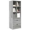 vidaXL Highboard so zásuvkou Sivý Sonoma 45,5 x 34 x 127 cm