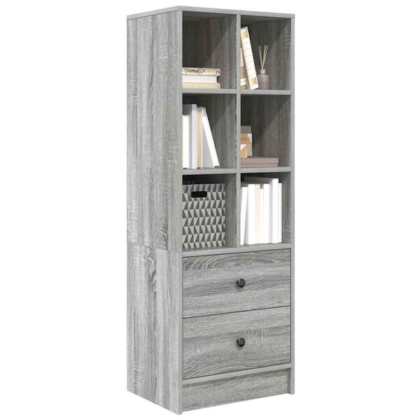 vidaXL Highboard so zásuvkou Sivý Sonoma 45,5 x 34 x 127 cm