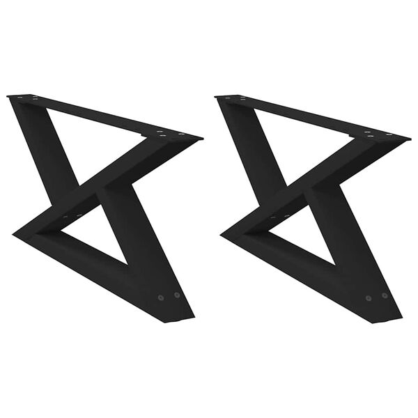 vidaXL Nohy konferenčn&eacute;ho stol&iacute;ka 2 ks čierne 70 x (30-31,3) cm oceľov&eacute;