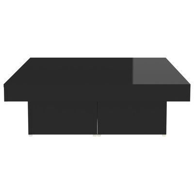 vidaXL Konferenčný stolík lesklý čierny 90x90x28 cm drevotrieska