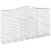 vidaXL Obl&uacute;kov&yacute; gabionov&yacute; k&ocirc;&scaron; 400x50x220/240 cm pozinkovan&eacute; železo